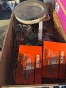 Assorted Blinds, Ceiling Fan & Box of Misc.