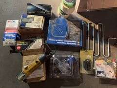 Heavy Duty Electric Cable and Box of Misc.