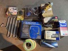 Heavy Duty Electric Cable and Box of Misc.