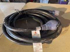 Heavy Duty Electric Cable and Box of Misc.