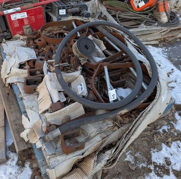 Lot of Heavy-Duty Pipe Hangers and Misc.