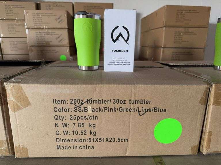White Rock Citrus Lime 20oz Pioneer Tumbler (Unused x25)