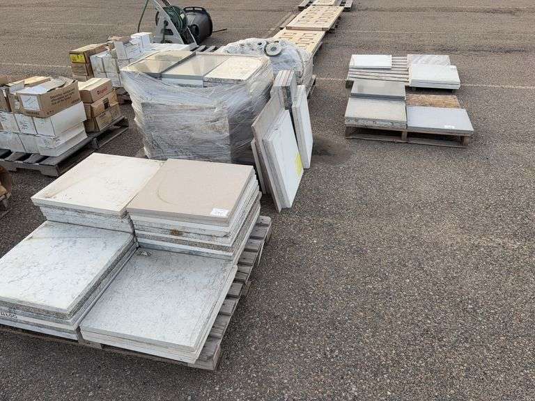 Assortment of Countertop Material 24x24 Slabs