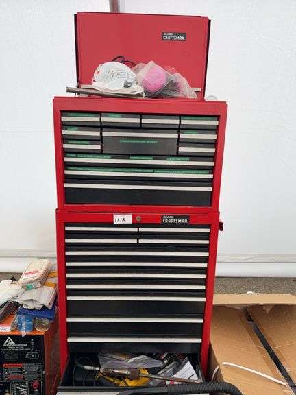 Sears Craftsman Upper and Lower Portable Tool Storage  w/ all Tools and Contents