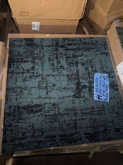Pallet of Kinetex Prefix Peel and Stick Carpet Tile (Blue & Green)