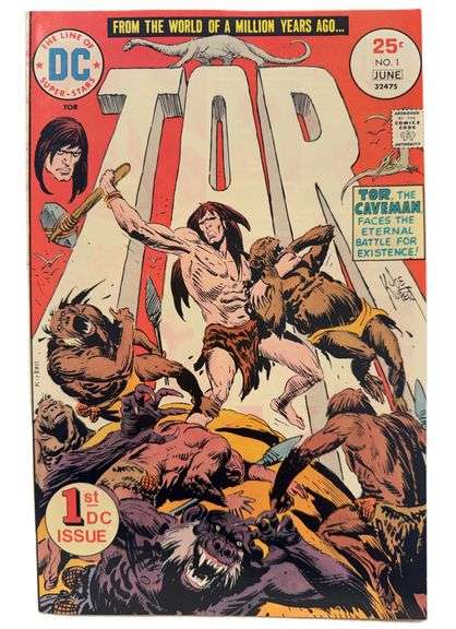 Tor #1 (June 1975) – First DC Issue! Bronze Age Premiere of Tor the Caveman