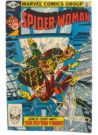 Spider-Woman #40 (October 1981) – Marvel Bronze Age Classic Featuring The Flying Tiger!