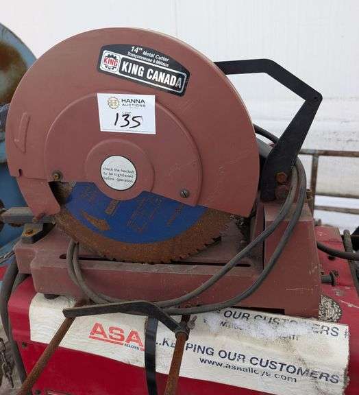 King Canada 14-Inch Metal Cutting Saw – Model 8350, 15A, 3800 RPM