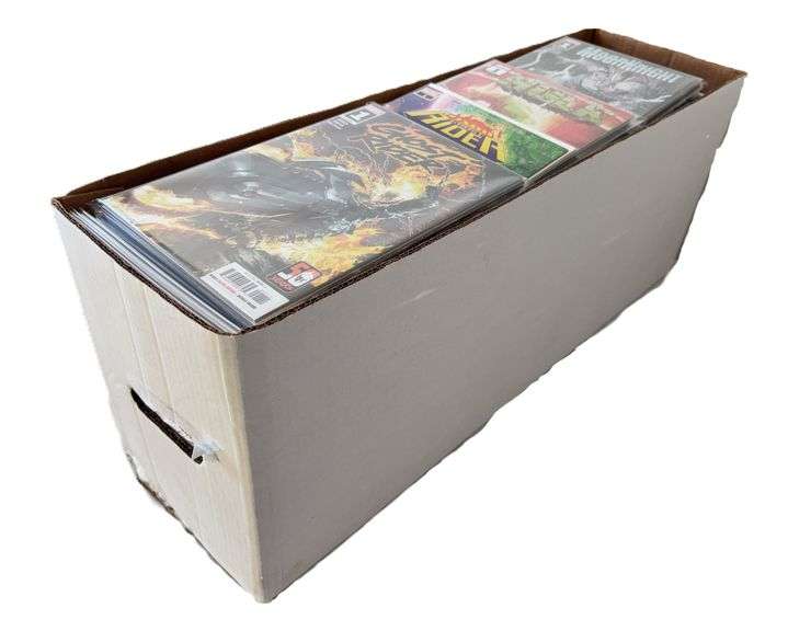 Assorted Marvel Long Box - Ghost Rider, Iron Man, Hulk, Moon Knight, Etc.