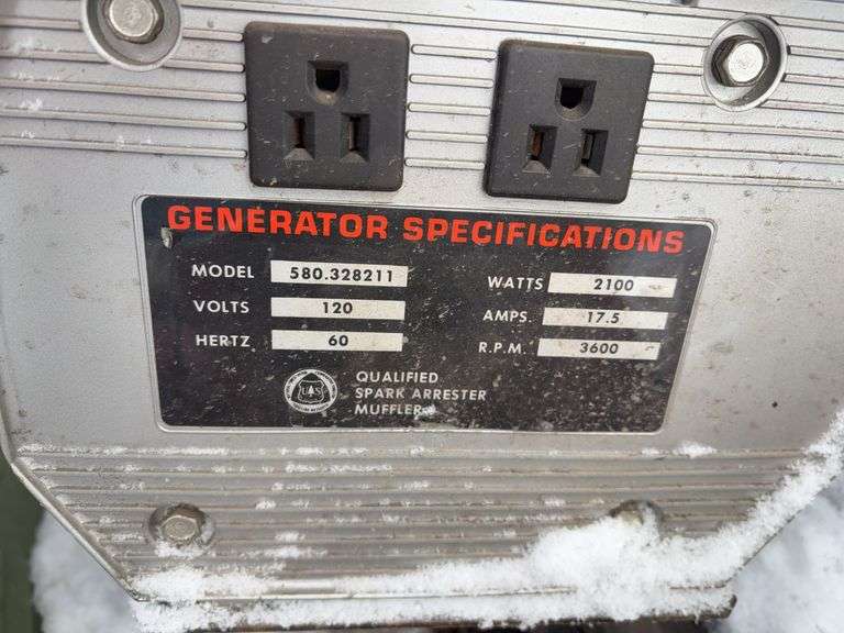 Sears 2100-Watt Portable Generator – 120V, 17.5A