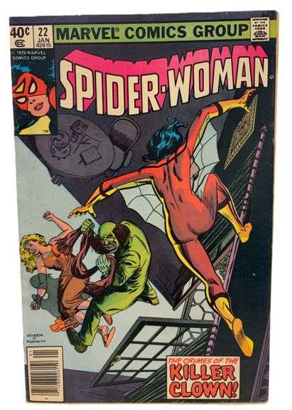 Spider-Woman #22 (1980) – The Crimes of the Killer Clown! Bronze Age Marvel Thriller
