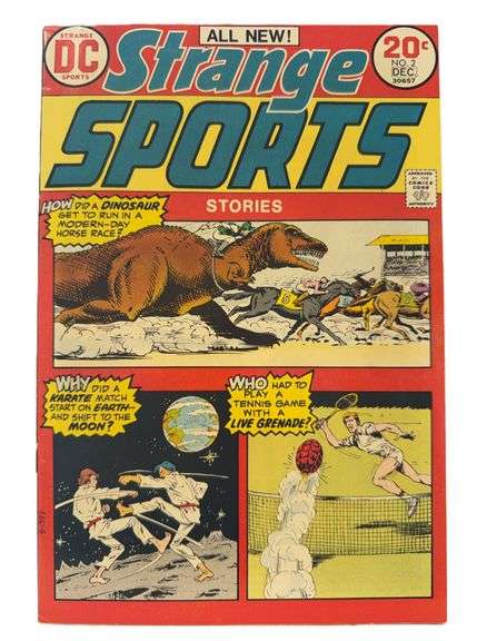 Strange Sports Stories #2 (1973) – Dinosaurs, Moon Karate, and Grenade Tennis!