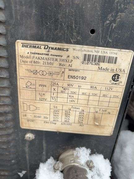 Thermal Dynamics PakMaster 100XL Plus Plasma Cutter – Heavy-Duty Industrial Cutting System