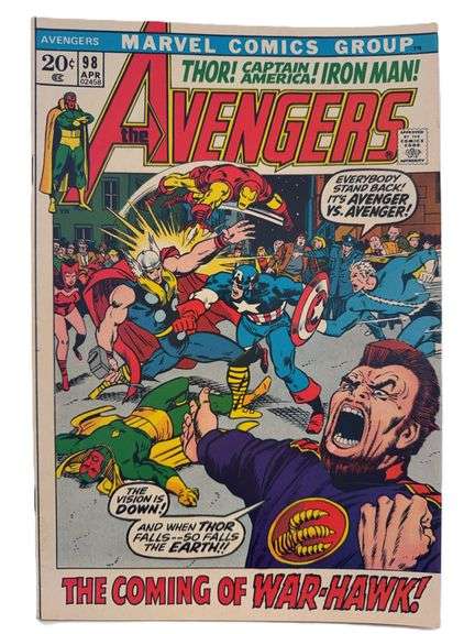 Avengers #98 (1972) – Bronze Age Marvel Classic: “The Coming of War-Hawk!”