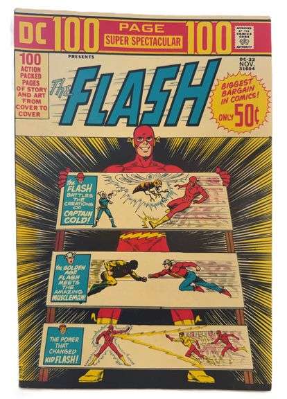 DC 100-Page Super Spectacular #DC-22 (1974) – The Flash Battles Captain Cold! Bronze Age Giant Editi