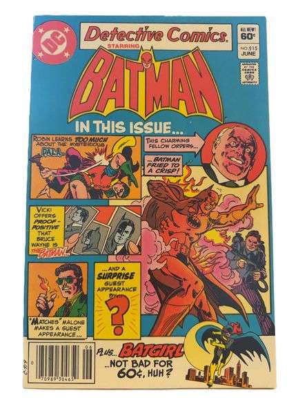 Detective Comics #515 (June 1982) – Bronze Age Batman Classic Featuring Robin, Batgirl & Vicki Vale