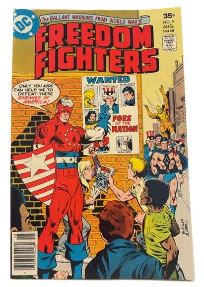 Freedom Fighters #9 (August 1976) – Bronze Age DC Classic Featuring Uncle Sam and the Team!