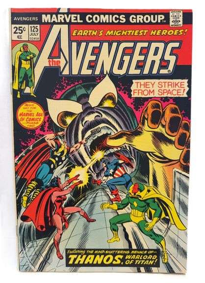 The Avengers #125 (1974) – “They Strike From Space!” Featuring Thanos, Warlord of Titan!