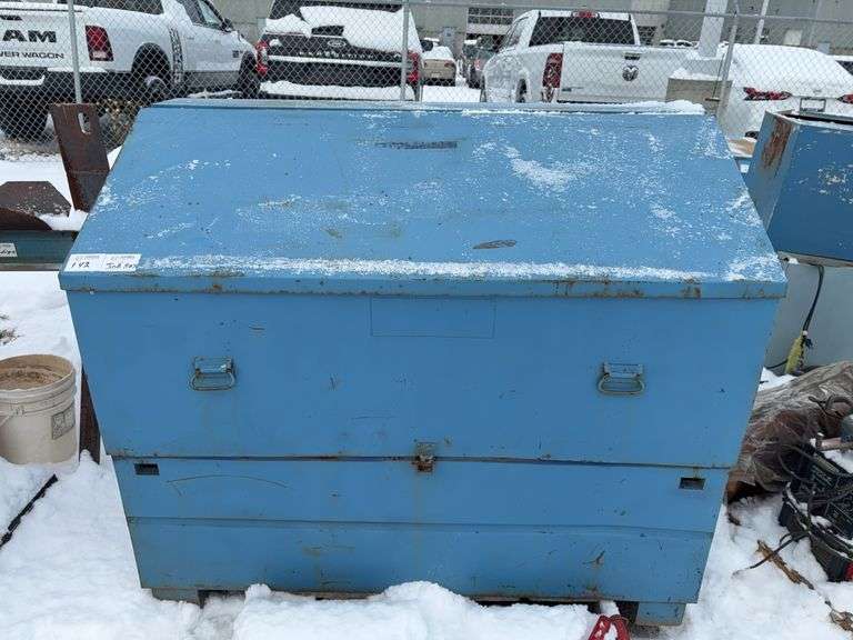 Heavy-Duty Steel Jobsite Storage Box – Lockable Tool Chest