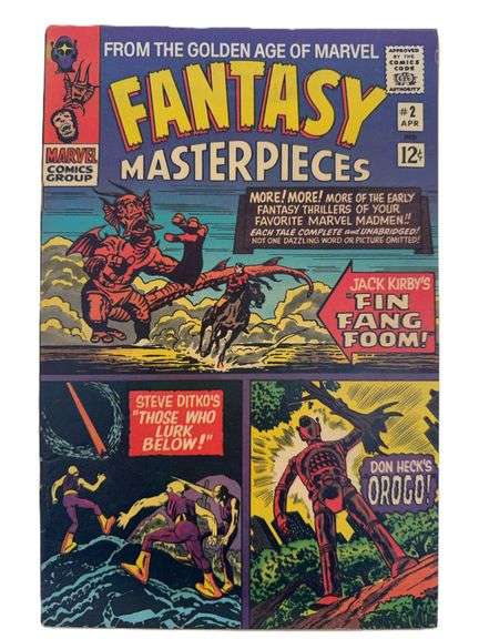 Fantasy Masterpieces #2 (1966) – Silver Age Marvel Classic Featuring Fin Fang Foom and Other Golden 