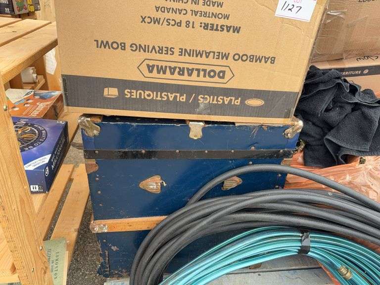 Lot of Household Miscellaneous, Sailor's Trunk, etc.