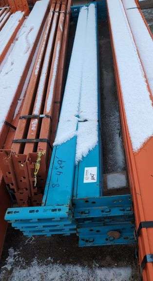 (8) Heavy-Duty Pallet Rack Beams (4" x 9')