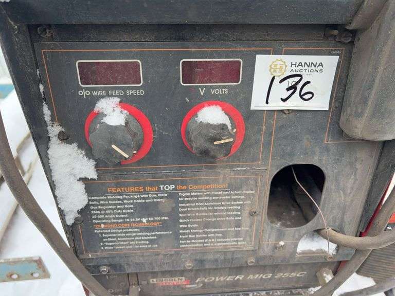 Lincoln Electric Power MIG 255C Welder – 250A, 208/230V, Industrial Wire Feed Welding Machine