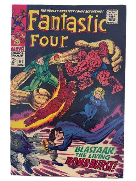 Fantastic Four #63 (1967) – Silver Age Marvel Classic: “Blastaar the Living Bomb-Burst!”