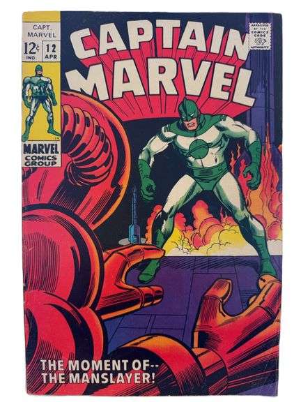 Captain Marvel #12 (1969) – Silver Age Marvel Classic: “The Moment of the Manslayer!”