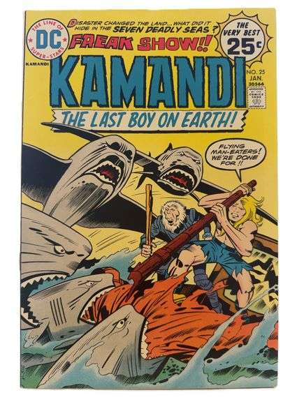 Kamandi, The Last Boy on Earth #25 (Jan 1975) – Bronze Age DC Classic Featuring “Freak Show!”