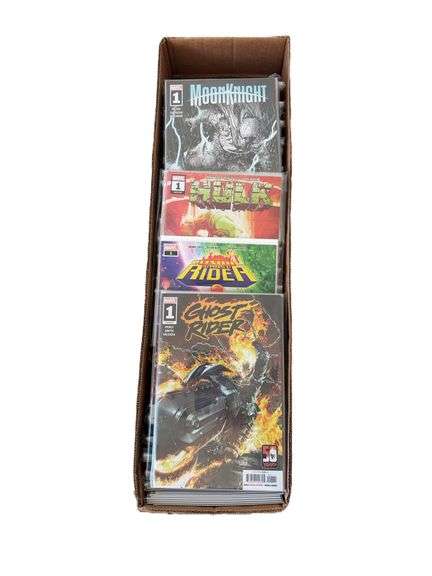 Assorted Marvel Long Box - Ghost Rider, Iron Man, Hulk, Moon Knight, Etc.