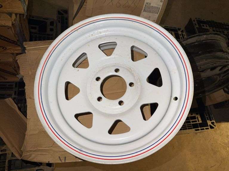 3 Units White Wheel Steel Rim (15x6)