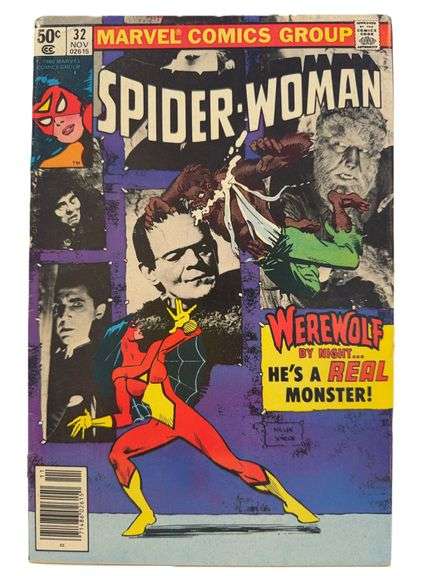 Spider-Woman #32 (1980) – Guest-Starring Werewolf by Night! Bronze Age Marvel Horror Classic