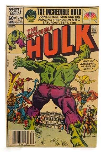 The Incredible Hulk #278 (1982) – Bronze Age Marvel “Give Me Amnesty… or Give Me Death!”