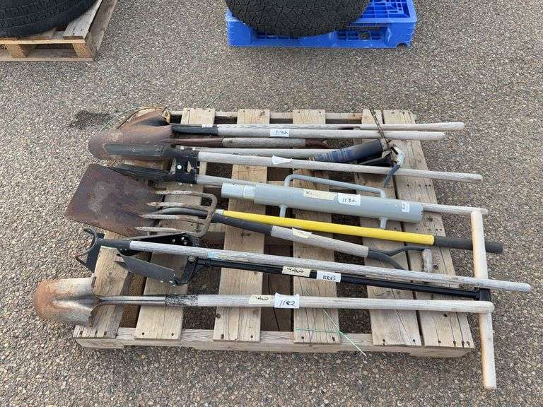 Assortment of Shovels, Rakes, Etc.