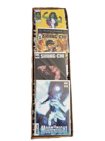 Assorted Marvel Long Box - Moon Knight, Shang-Chi #1, She-Hulk #1, Etc.