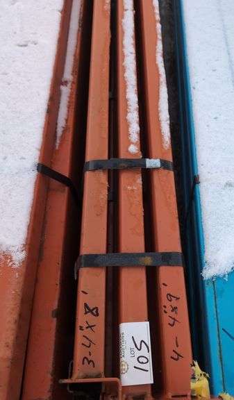 Heavy-Duty Pallet Rack Beams (3-4"x8' & 4-4"x9')