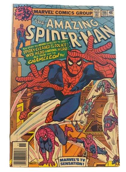 The Amazing Spider-Man #186 (1978) – Spidey Cleared by Police! Bronze Age Classic Feat. Chameleon!
