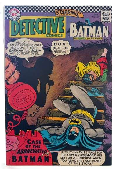 Detective Comics #380 (1968) – Batman and Robin in “Case of the Abbreviated Batman!” Silver Age