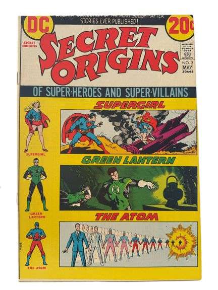 Secret Origins #2 (1973) – The Origins of Supergirl, Green Lantern, and The Atom!