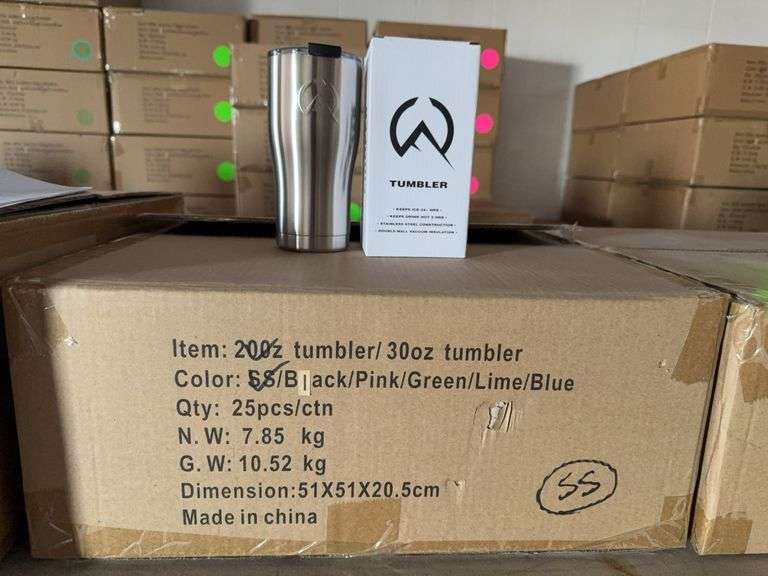 White Rock Stainless 20oz Pioneer Tumbler (Unused x25)