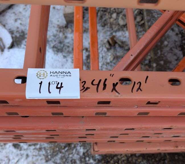 Bundle of Heavy-Duty Pallet Rack Uprights (41" x 12')