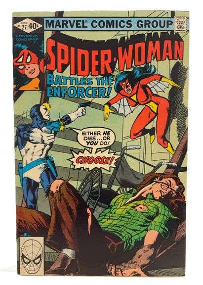 Spider-Woman #27 (1980) – “Battles the Enforcer! Choose: Either He Dies… or You Do!” Bronze Age Marv