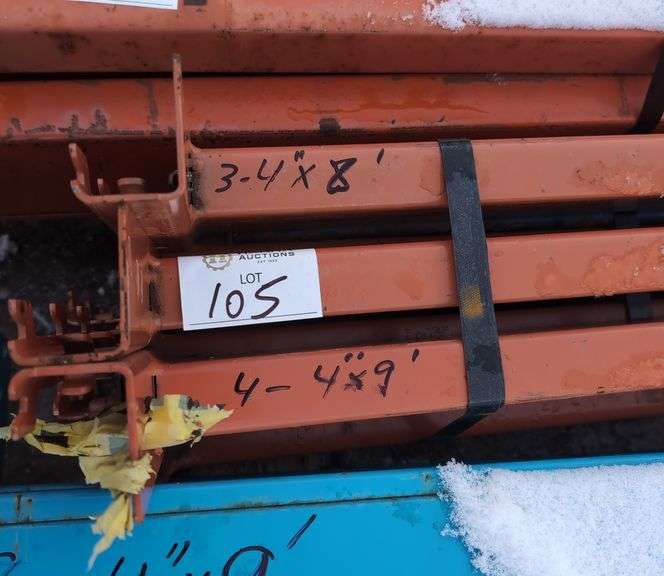 Heavy-Duty Pallet Rack Beams (3-4"x8' & 4-4"x9')