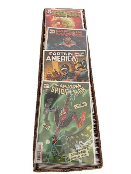 Assorted Marvel Long Box - Black Panther, Captain Marvel, Avengers, She-Hulk Etc.