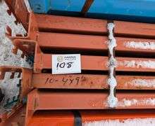 10 Heavy-Duty Pallet Rack Beams – 4" x 9', Orange