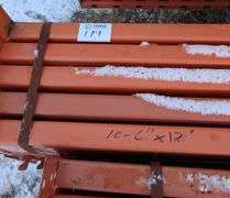 40 Heavy-Duty Pallet Rack Beams – 6" x 10', Orange