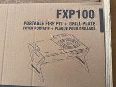 FXP100 Portable Fire Pit + Grill Plate (Unused)