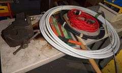 Heavy Duty Ext. Cord,Frame Bow Saw,Super Pex,Portable Work Bench,Bench Vise