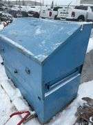 Heavy-Duty Steel Jobsite Storage Box – Lockable Tool Chest